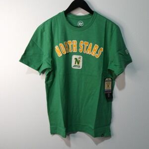 North Stars Shirt Mens Medium '47 Brand Minnesota Green Applique Cotton New